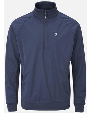Farah Kala Quarter Zip Jacket - Blue