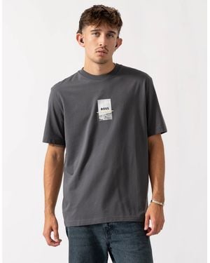 BOSS Boss Tee Photoprint T-Shirt - Grey