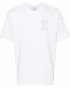 CASABLANCA Tennis Club Pastelle T-Shirt - White