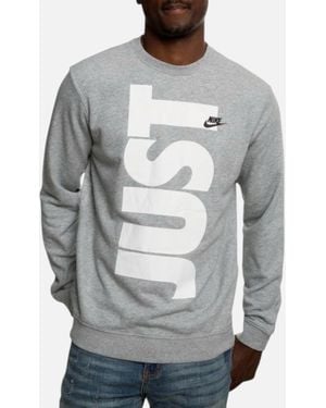 Nike Sweatshirts Sportswear Just Do It Long Sleeve Jumper - Grey