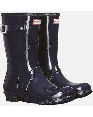HUNTER Ladies Original Short Wellington Boots - Blue