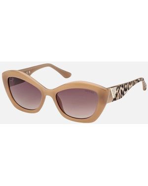 Guess Gradient Lensed Shiny Framed Sunglasses - Pink