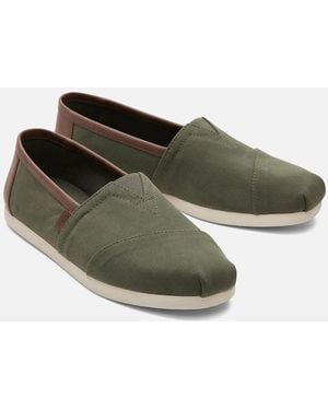 TOMS Alpargata Classic Cotton Blend Dark Sage Espadrilles - Green