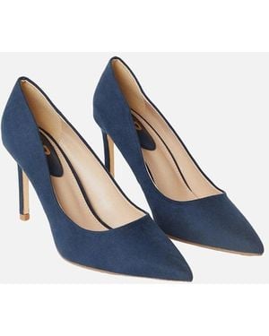 Dorothy Perkins Ladies Dash Pointed Wide Court Shoes - Blue