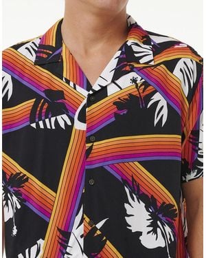 Rip Curl Rip Curl Surf Revival Hoffman Short Sleeve All Over Pattern Shirt - Red