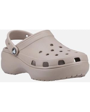 Crocs™ Classic Platform Clog Taupe Clogs - Grey