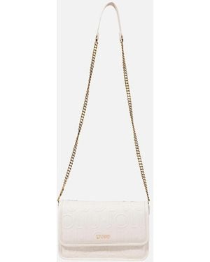 Liu Jo Shoulder Bag With Inside Pockets And Hook Button - Natural