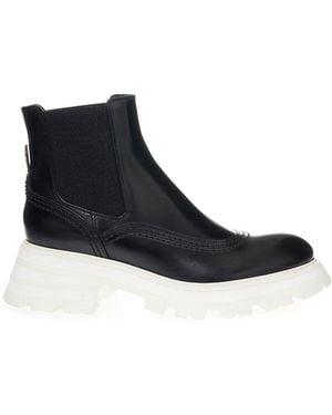McQueen Chelsea Heel Boots - Black