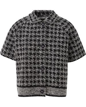 Dior Corte-Sleeved Jacket Pied-De-Poule - Black