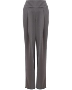 Lardini Wool Grey High Waist Palazzo Trousers