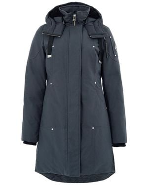 Moose Knuckles Parka Con Cappuccio - Blue