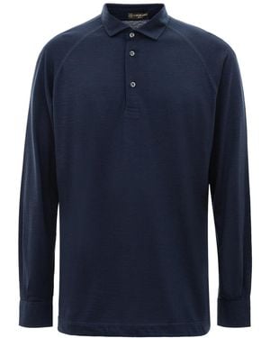 Corneliani Virgin Wool Polo - Blue