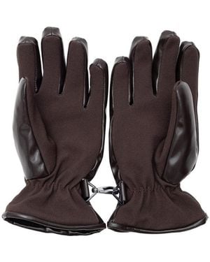 Bottega Veneta Guanti Effetto Gomma - Marrone
