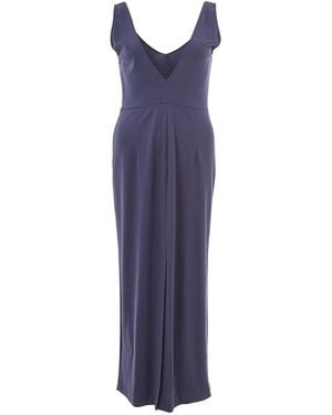 Lardini Strap Long Viscose Dress - Blue