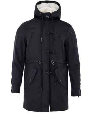 Moose Knuckles Giubbino Parka Con Coulisse - Blue