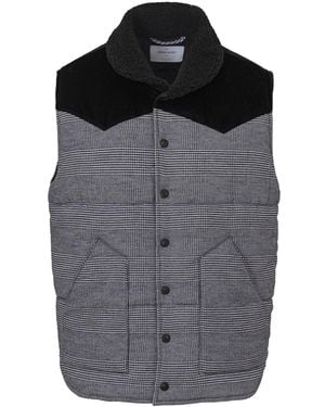 Gran Sasso Prince Of Wales Padded Sleeveless Jacket - Black