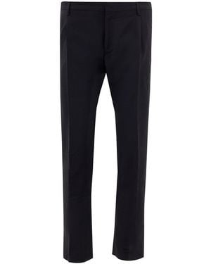 Valentino Tailored Wool Blend Trousers - Blue