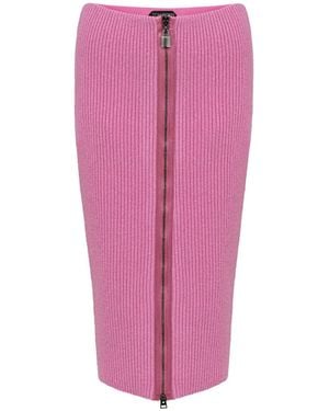 Tom Ford Gonna A Tubino Con Zip - Pink