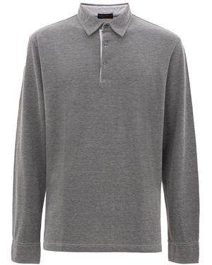 Corneliani Long Sleeve Polo - Grey