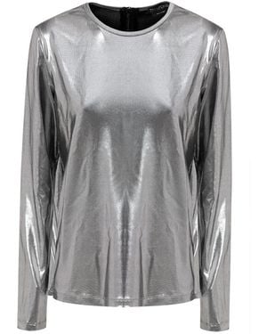 Tom Ford Metallic Longsleeve Top - Gray