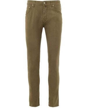 Jacob Cohen Pantaloni Scott Cropped Slim Fit Cinque Tasche - Green