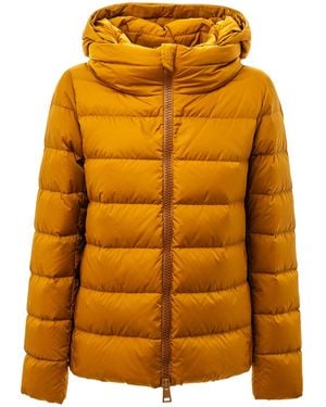 Herno Piumino Imbottito Con Cappuccio E Pelo Removibile - Yellow