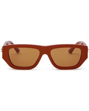 Bottega Veneta Occhiali Da Sole Modello Squadrato - Rosso