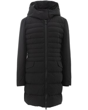 Peuterey Long Quilted Black Jacket