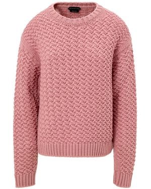 Tom Ford Pullover Intrecciato Uomo - Pink