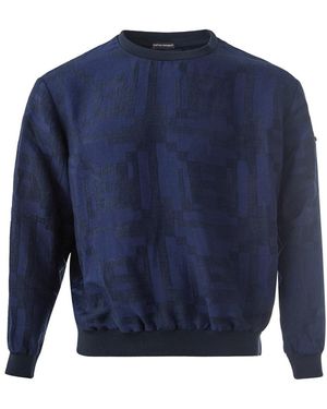 Emporio Armani Maglia Felpa Girocollo - Blu