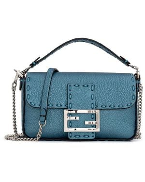 Fendi Baguette Selleria Bag Bag - Blue