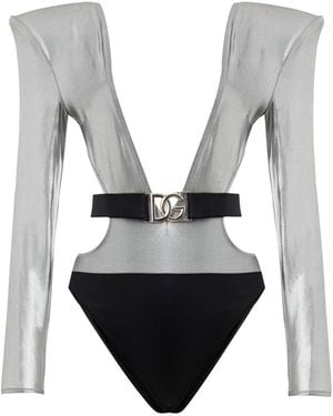 Dolce & Gabbana Costume Maniche Lunghe - Gray