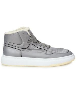 MM6 by Maison Margiela Grey High-top Fur Trainers - White