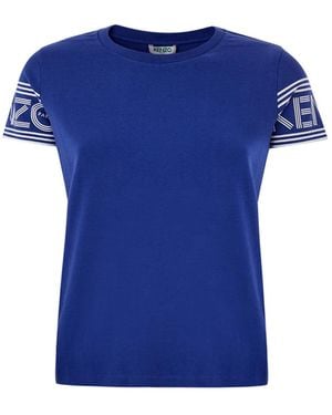 KENZO Electric Cotton T-Shirt - Blue