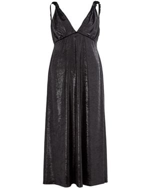 Lardini Embellished Velvet Effect Dress - Black