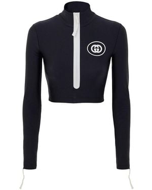 Gucci Long Sleeve T-Shirts - Blue