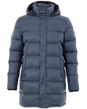 Moose Knuckles Giubbino Piumino Media Lunghezza - Blue