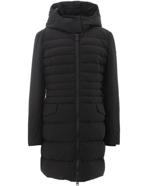 Peuterey Long Quilted Black Jacket