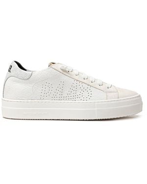P448 White Leather Trainer