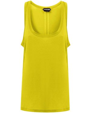 Tom Ford Round Neck Tank Top - Yellow