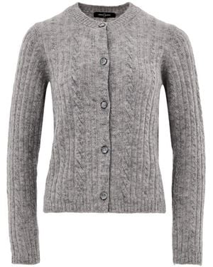 Gran Sasso Cardigan Con Lavorazione Trecce - Gray