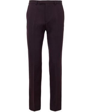 Gucci Pantalone Sartoriale Con Ricamo Logo - Blue