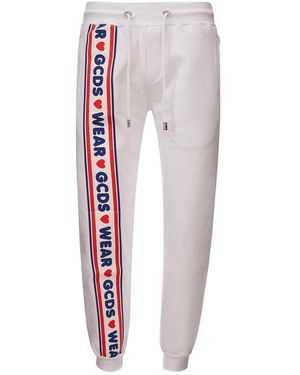 Gcds White Joggers With Logo