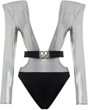 Dolce & Gabbana Costume Maniche Lunghe - Grey
