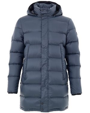 Moose Knuckles Giubbino Piumino Media Lunghezza - Blue