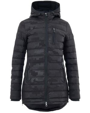 Moose Knuckles Piumino Con Stampa Tono Su Tono - Black