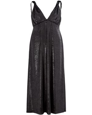 Lardini Embellished Velvet Effect Dress - Black