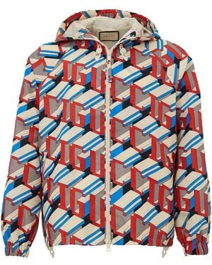 Gucci Pixel Print Nylon Jacket - Natural