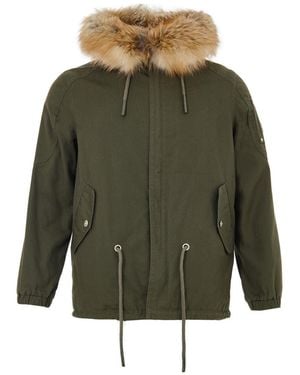 Moose Knuckles Parka Corto Con Coulisse - Green
