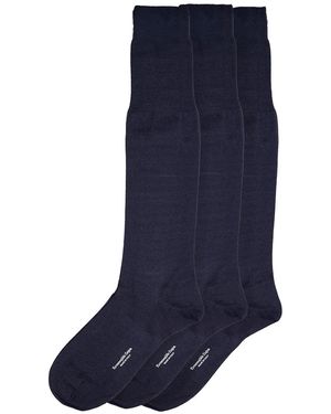 ZEGNA Merino Wool Blend Tripack Socks - Blue